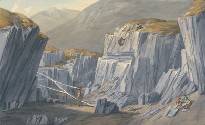 Las canteras de pizarra en Bron Llwyd de John Warwick Smith